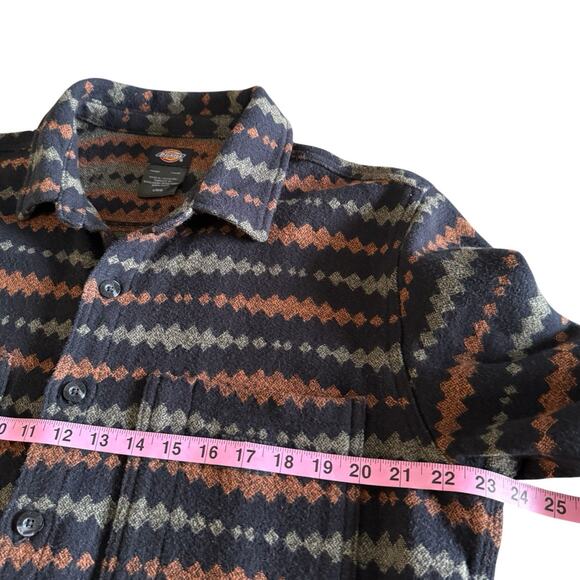 Dickies Multicolor Striped Button-Up Shirt Jacket Long Sleeve Casual Workwear M - Picture 3 of 8